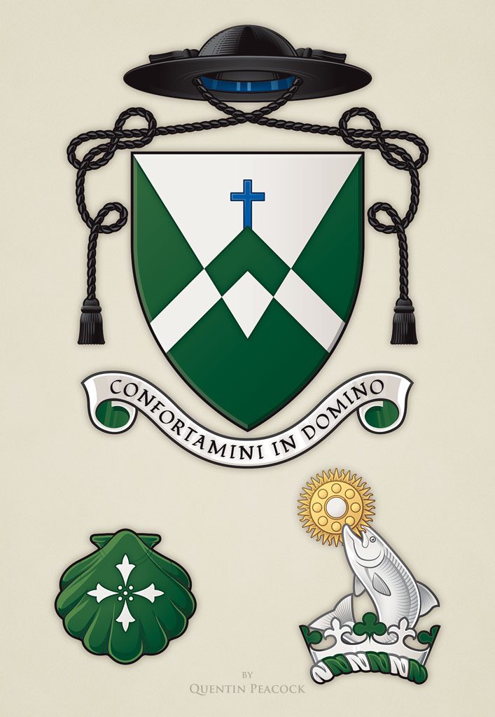 Digital heraldry artwork of Father Marc-Andre Campbell