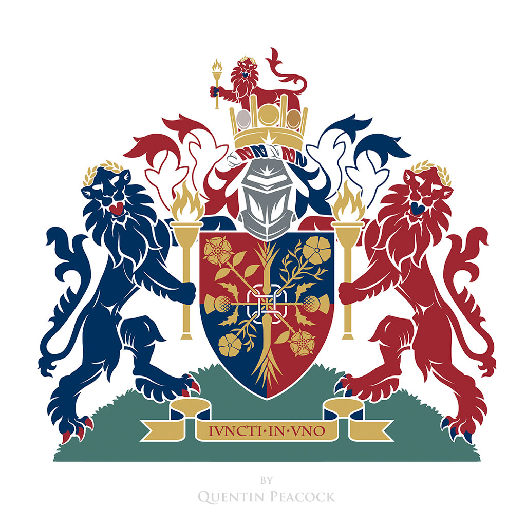 The Coat of Arms designed for the British Olympic Association and Adidas for use by TeamGB at the Rio 2016 Olympics