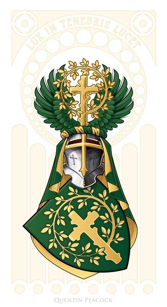 Vector illustrated Coat of Arms of Ugnius Mikucionis