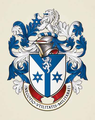 Vector artwork of the Assumed Arms of Eric Motley - illustrated by Quentin Peacock