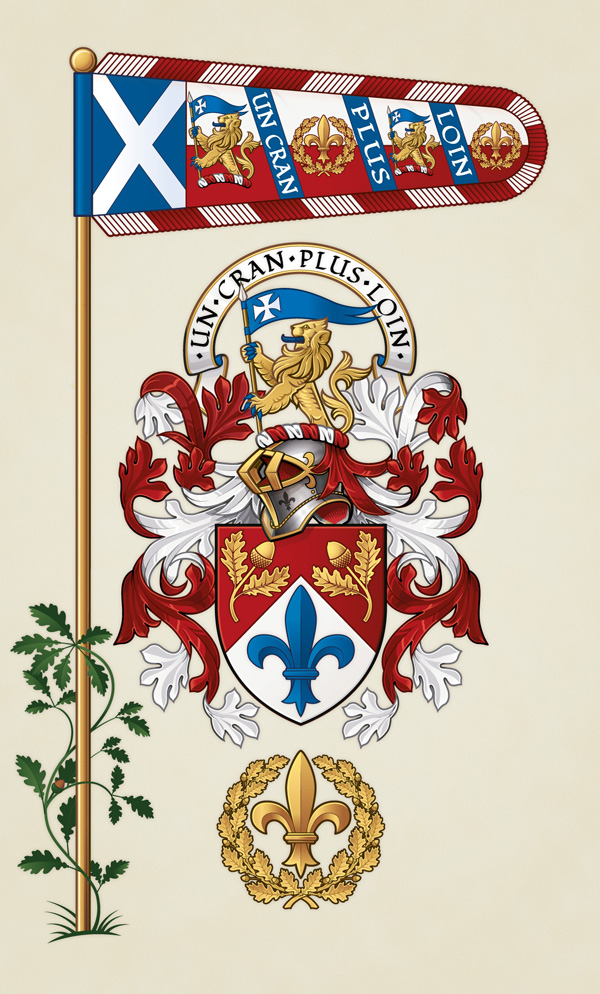 Heraldry Arms, banner and badge illustrated by Quentin Peacock