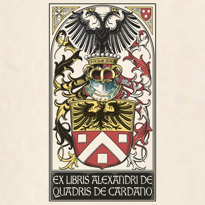 Alexandri-Quadri-di-Cardano-bookplate-Wappen-Otto-Hupp